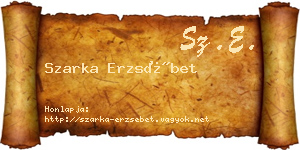 Szarka Erzsébet névjegykártya