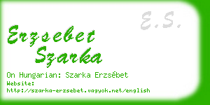 erzsebet szarka business card